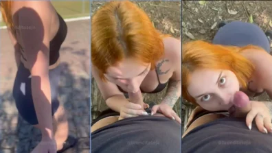 Brenditaseja loves tasty suckling in public