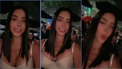 Daniela Antury making video in the club