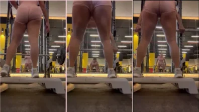 Dessinha Wife recording day by day at the gym working