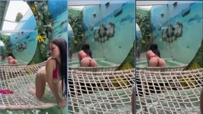 Video Talita Ravier in the water swinging the ass