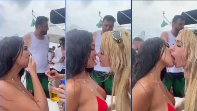 Emily Ferrer excited kissing the little friend