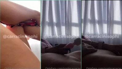 Excited Sophia Carracini began to use a vibrator in the pussy