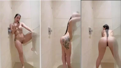 Naked the hot gabriela uribe naked in the bath masturbating