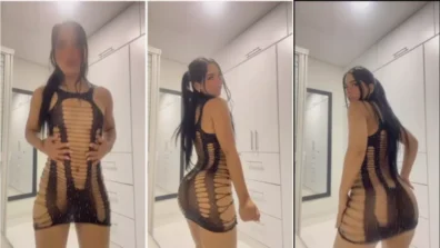Onlyfans Cata Gonzalez of Transparent Black Clothing Dancing