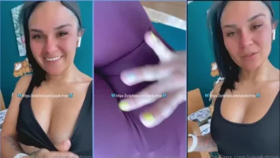 Excited, Yayakztro ways the fingers on the pussy over the pants