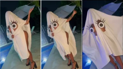 Famous Net Andreamolina dressed as a sexy ghost