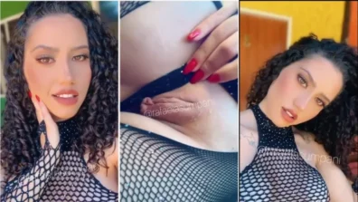 Brunette rafaela sumpani caressing the hot greens