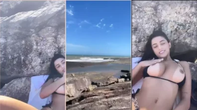 Karlyane Menezes Gristisa Sexy on the stones showing off