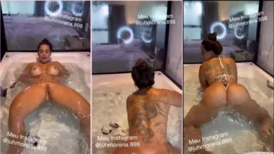 Juh brunette all peladinha showing off in the bathtub