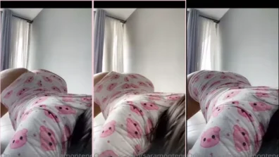 Sara Montenegro pajama nymphet waking up and wiggling