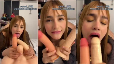 Valentina Rodriguez sucking several rubber peaks