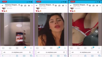 Victoria Chaparro rabuda of beautiful red lingerie tits