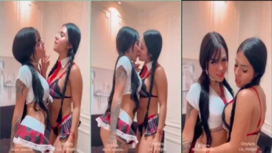 Video of Mayra Alejandra and her friend from school getting