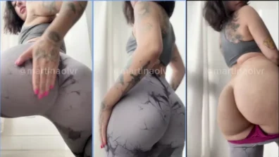 Martina Olvr lowered her panties and showed her delicious ass