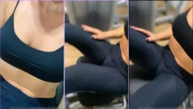 Lais shredded at the gym filming