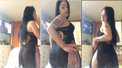 Sexy Putinha Larissinha in Black Dress in the Room Dancing