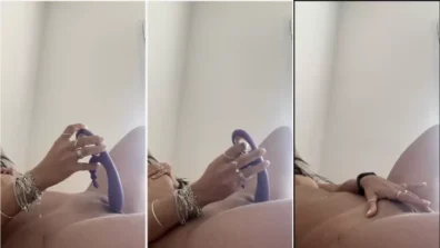 Lessa Silva Pussy Baked with her purple vibrator in the pussy