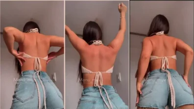 Manu Muv exotic denim shorts in the erotic video